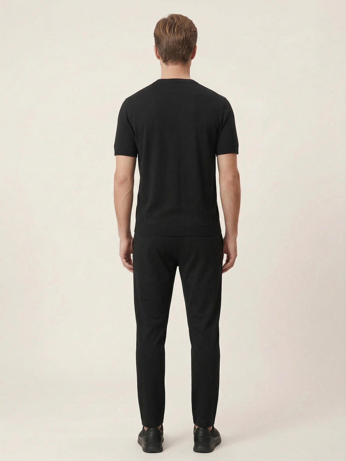 Siyah Doğal Dökümlü Regular Fit Kazak - 4