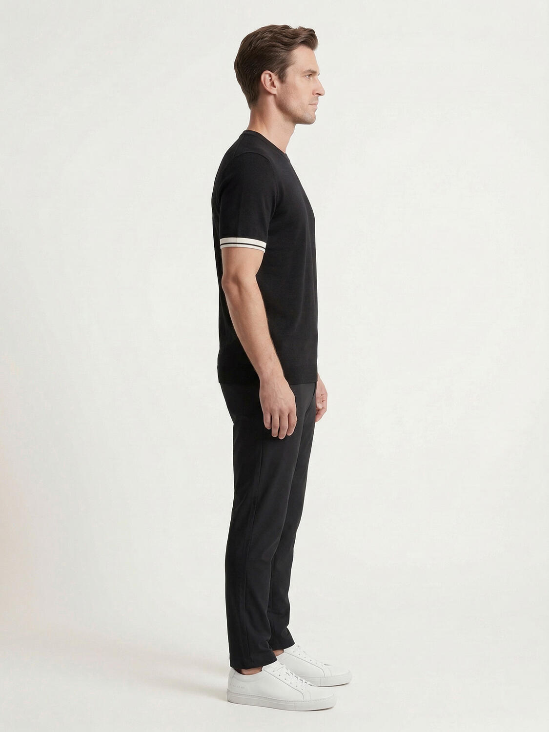 Siyah Doğal Dökümlü Regular Fit Kazak - 3