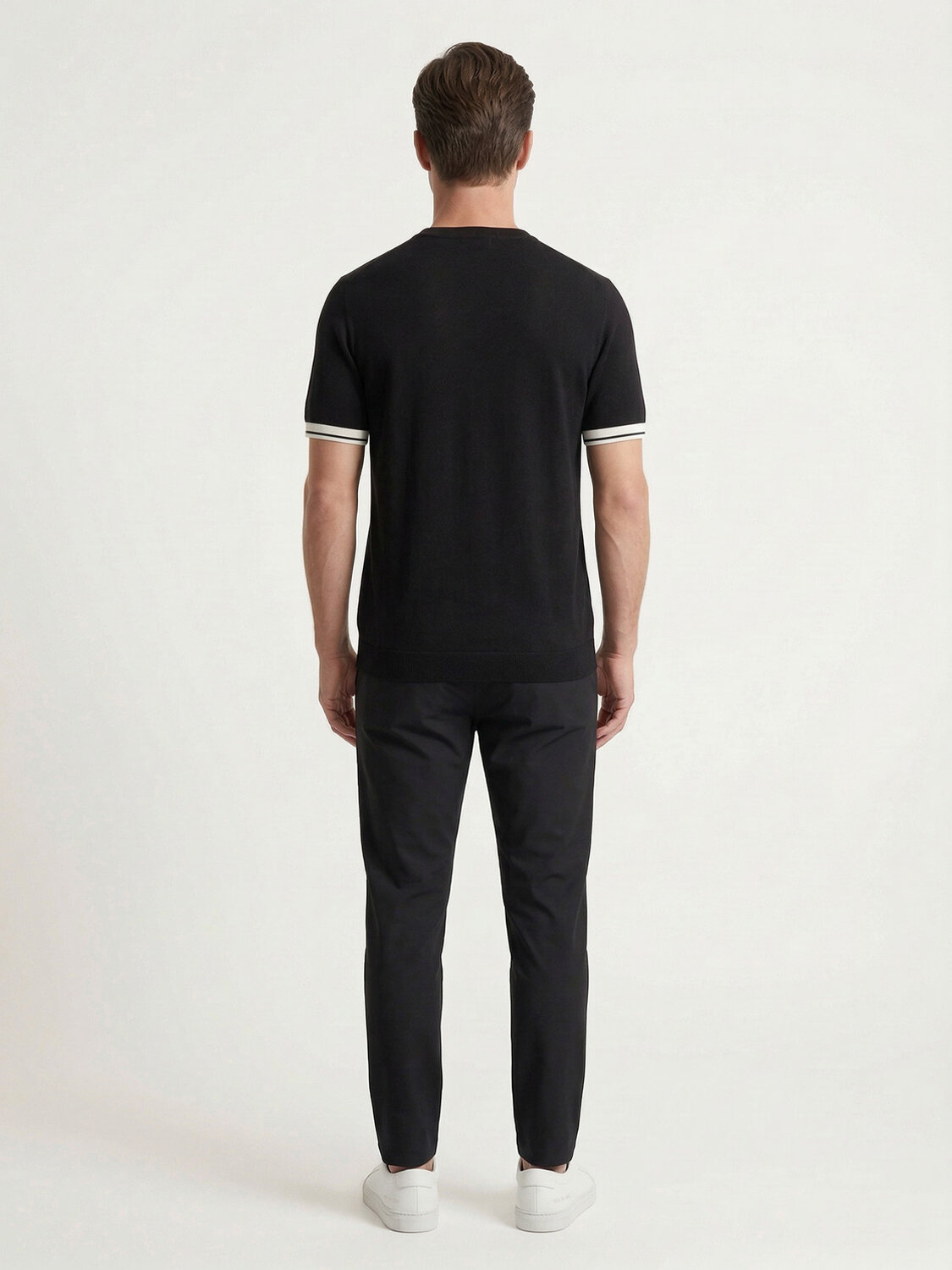 Siyah Doğal Dökümlü Regular Fit Kazak - 4