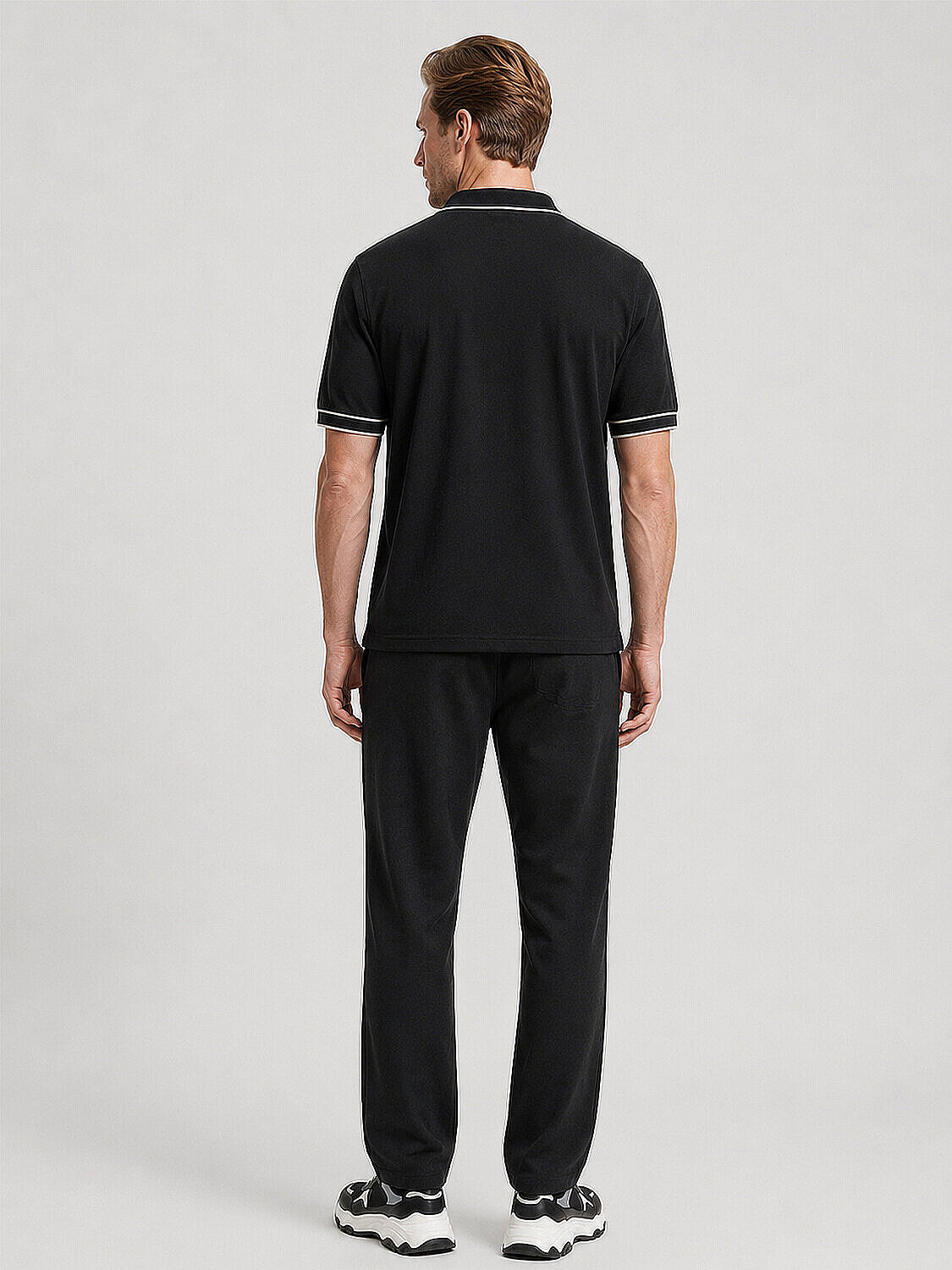 Siyah Pamuk Dokulu Regular Fit Kazak (4)