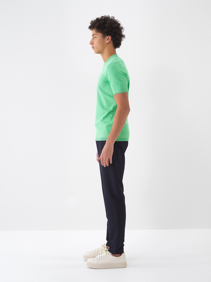 Yeşil Doğal Dökümlü Regular Fit Kazak (4)