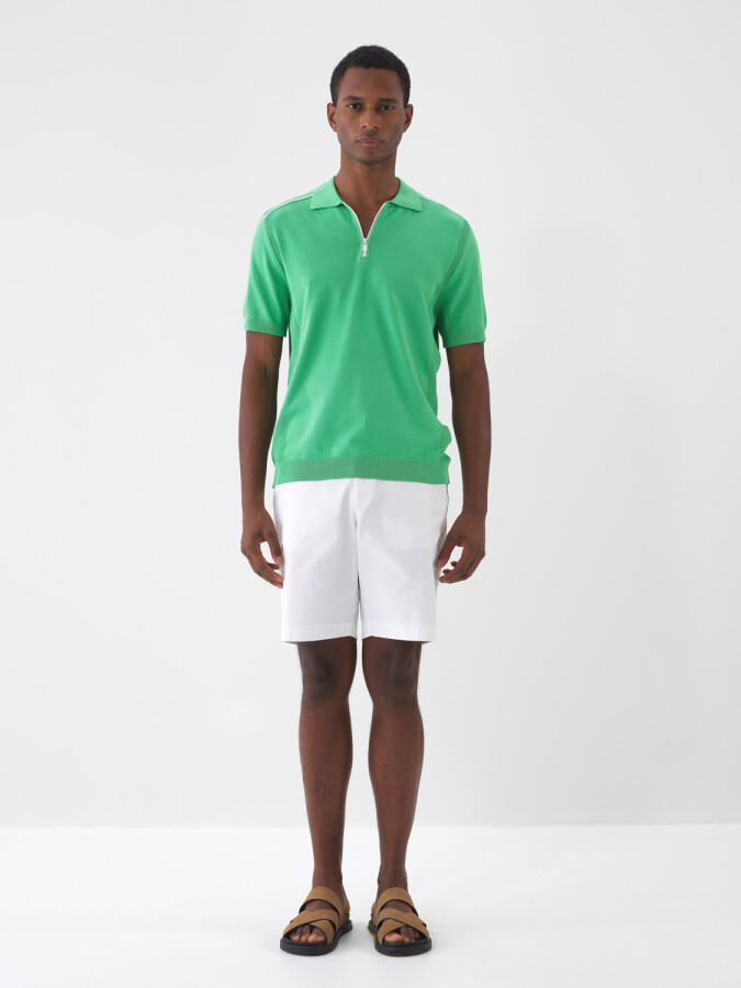 Yeşil Doğal Dökümlü Regular Fit Kazak (1)