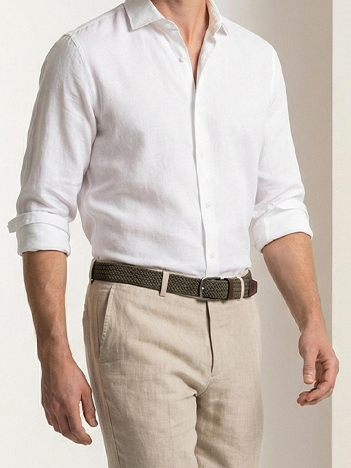 Haki Pamuk Dokulu Standart Fit Kemer - 1