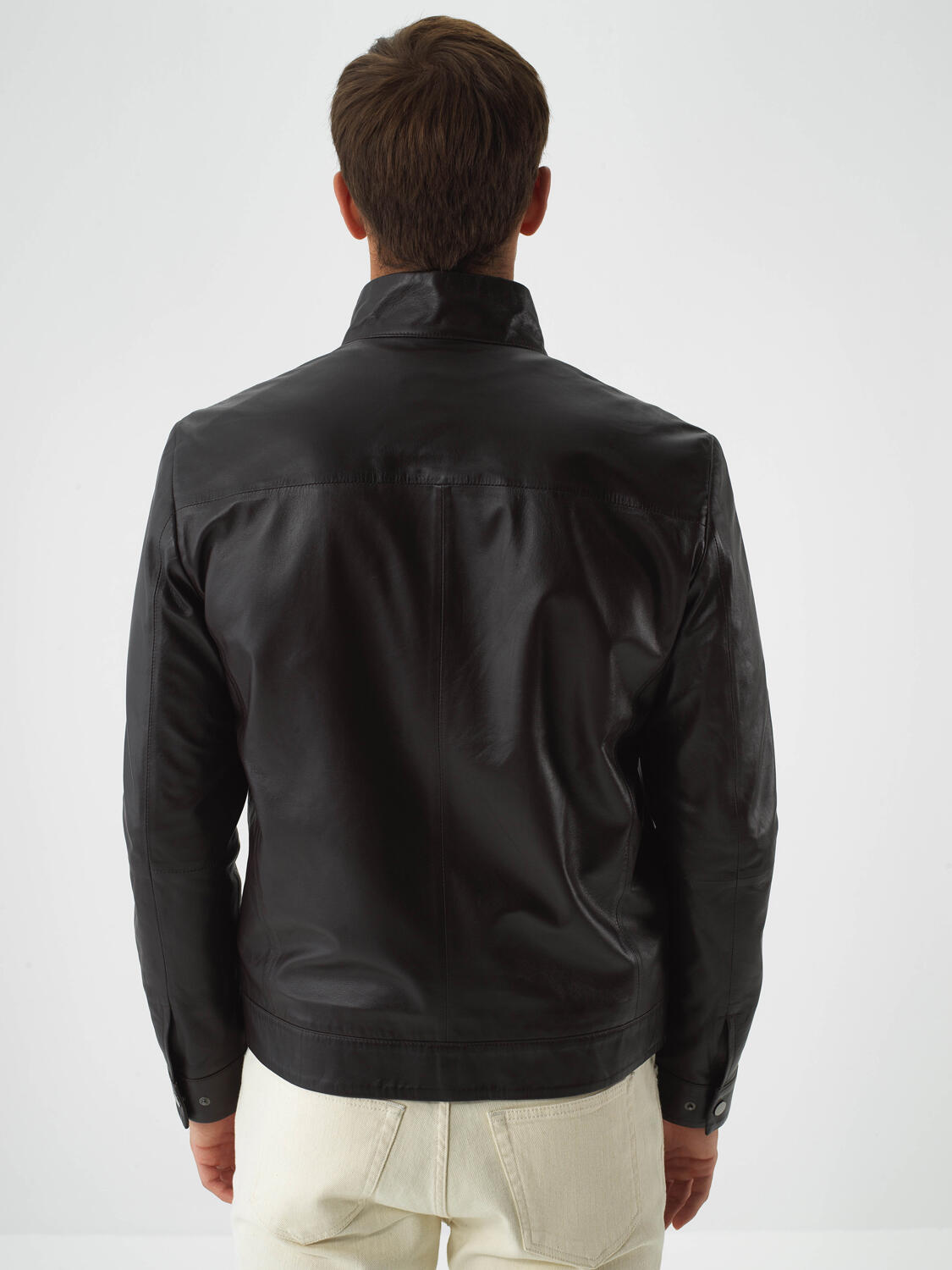 Kahverengi Gerçek Deri Regular Fit Mont - 4