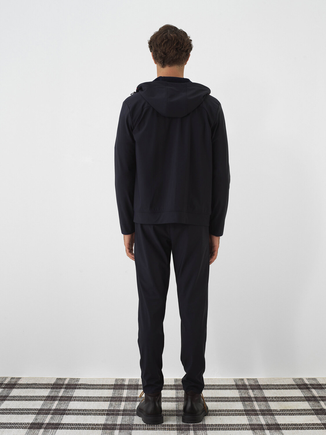 Lacivert Esnek Dokulu Regular Fit Mont - Xint