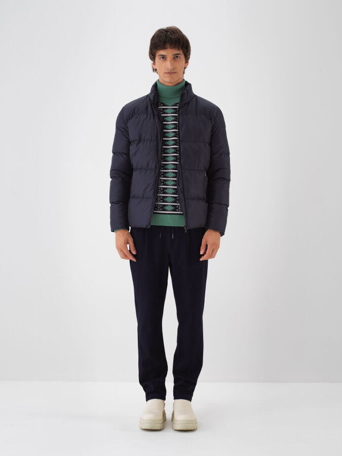 Lacivert Formunu Koruyan Regular Fit Mont - Xint