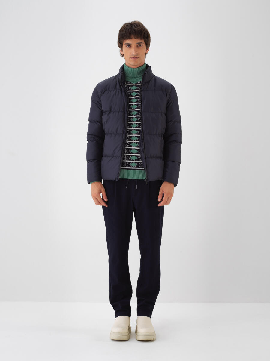 Lacivert Formunu Koruyan Regular Fit Mont - 2