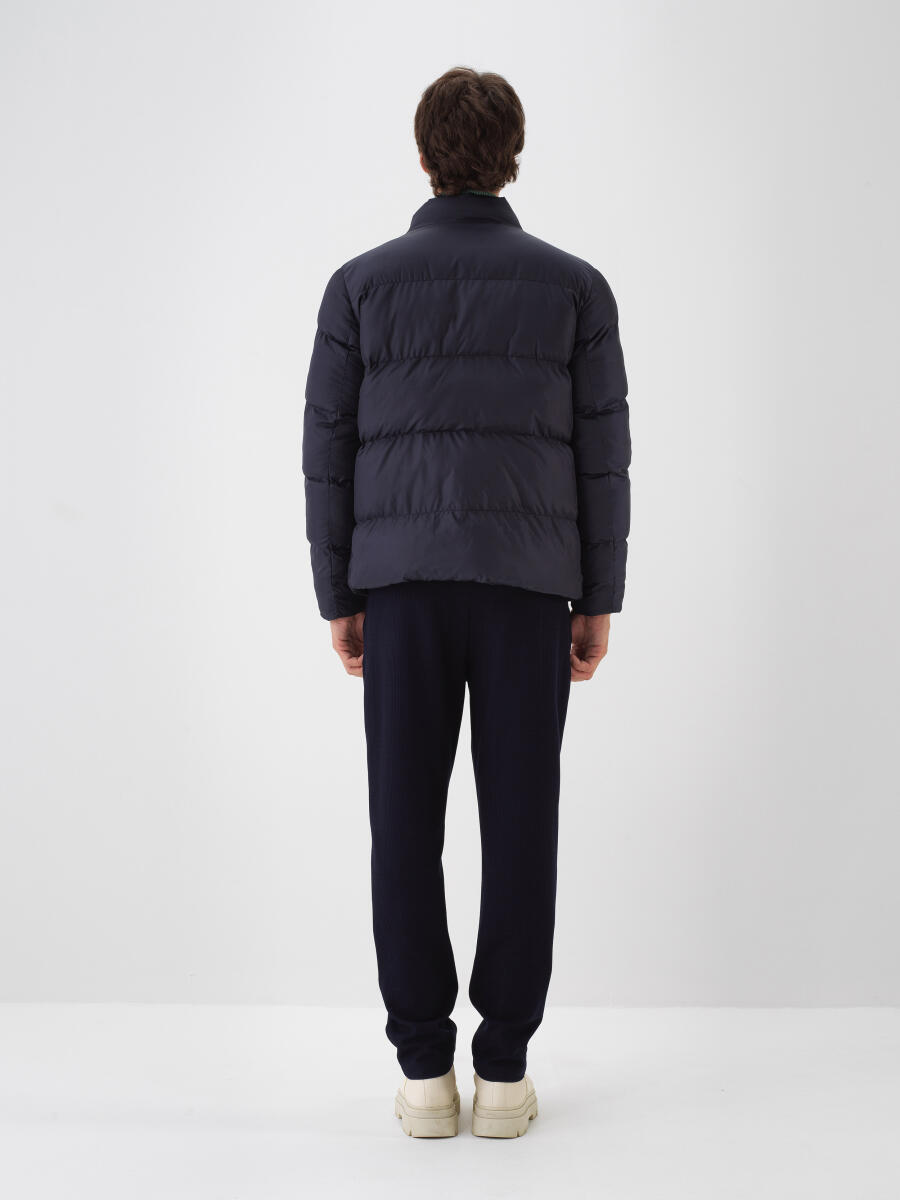 Lacivert Formunu Koruyan Regular Fit Mont - 4