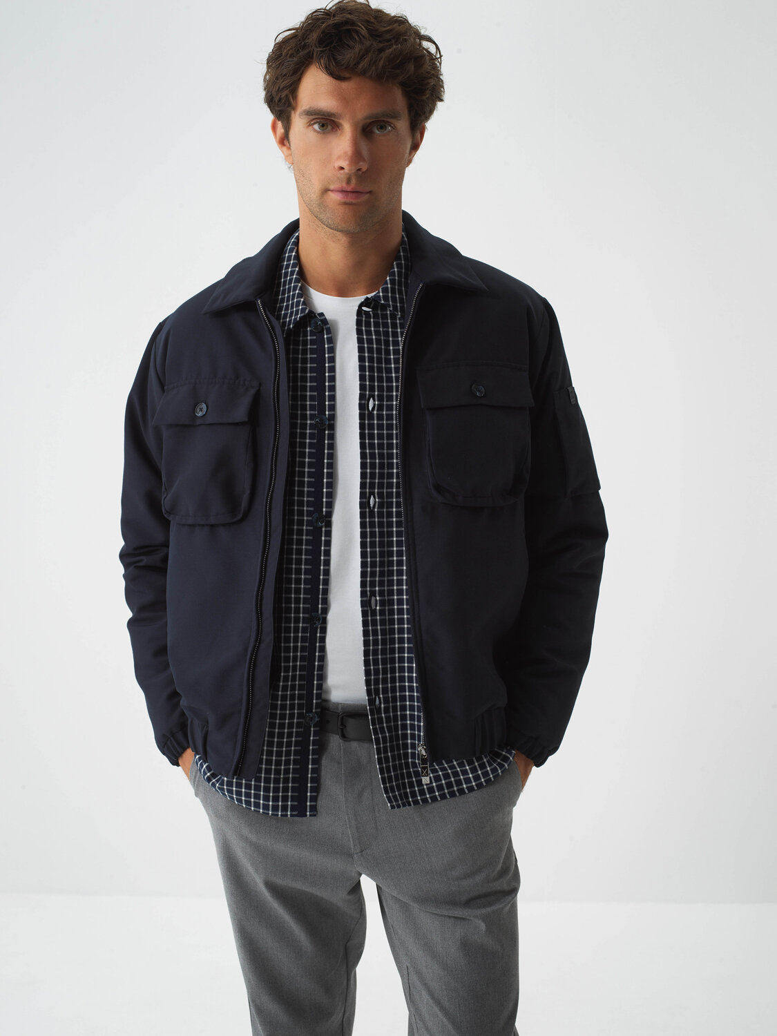 Lacivert Formunu Koruyan Regular Fit Mont - Xint