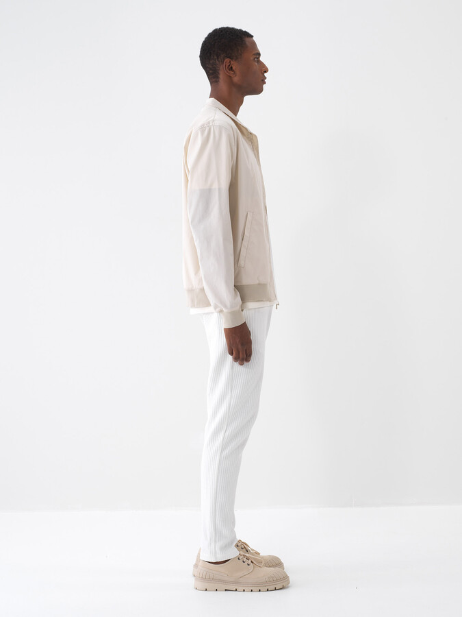 Taş Rengi Pamuk Dokulu Regular Fit Mont (4)