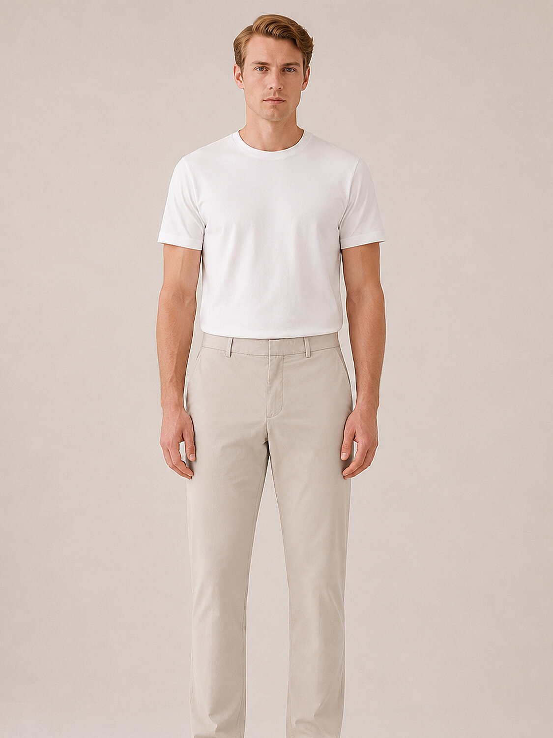 Bej Formunu Koruyan Regular Fit Pantolon (1)