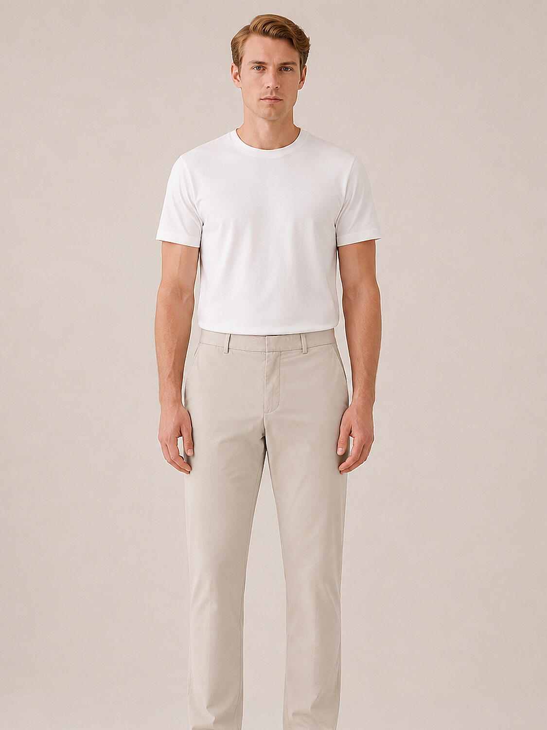 Bej Formunu Koruyan Regular Fit Pantolon - 2