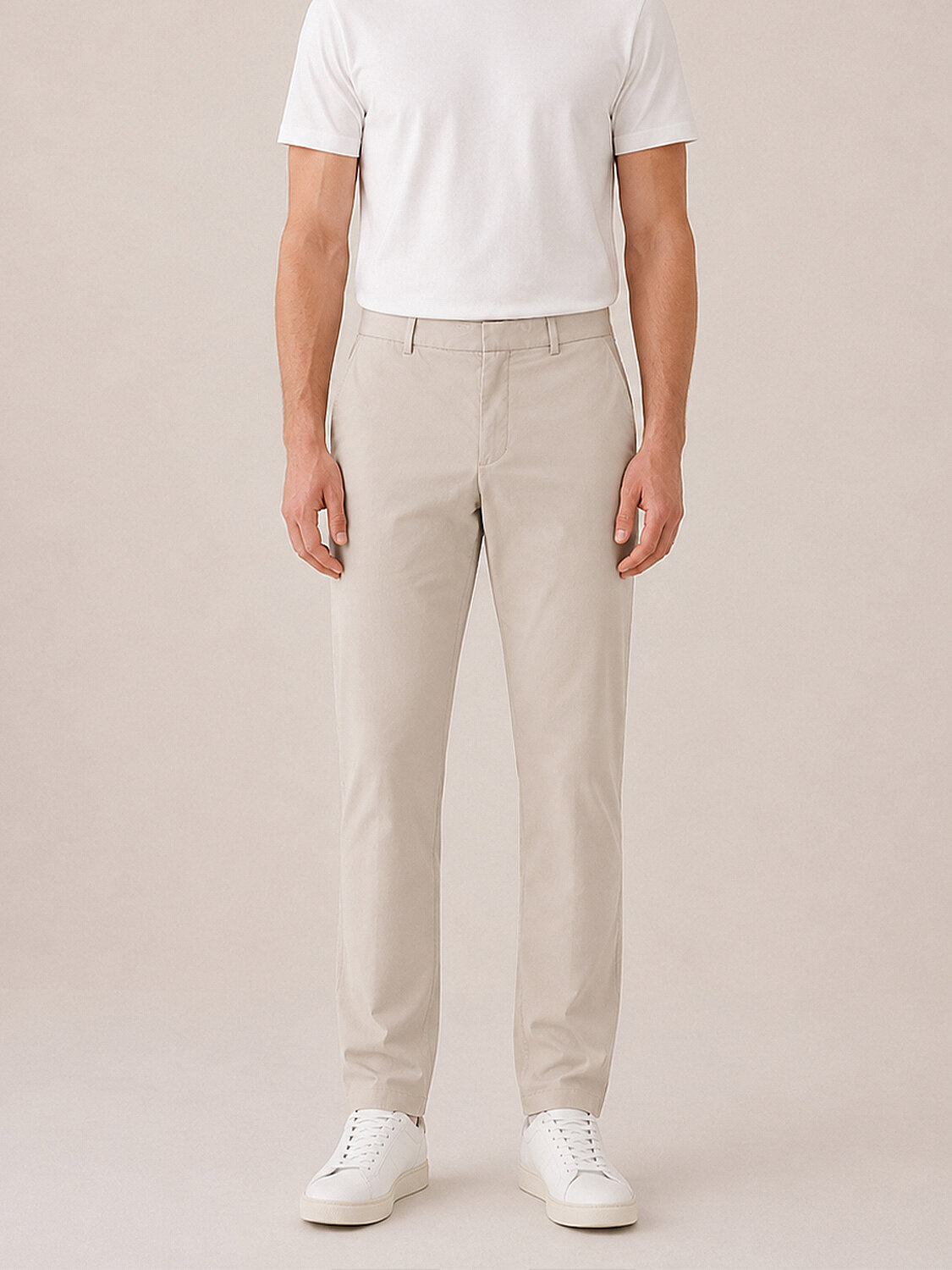 Bej Formunu Koruyan Regular Fit Pantolon