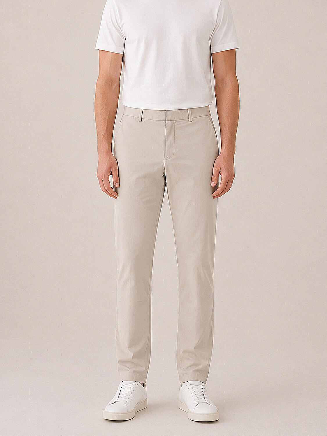 Bej Formunu Koruyan Regular Fit Pantolon - 1