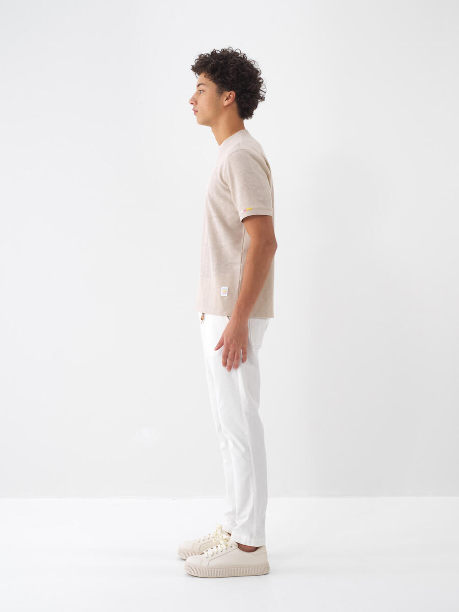 Ekru Keten Karışımlı Regular Fit Pantolon (4)