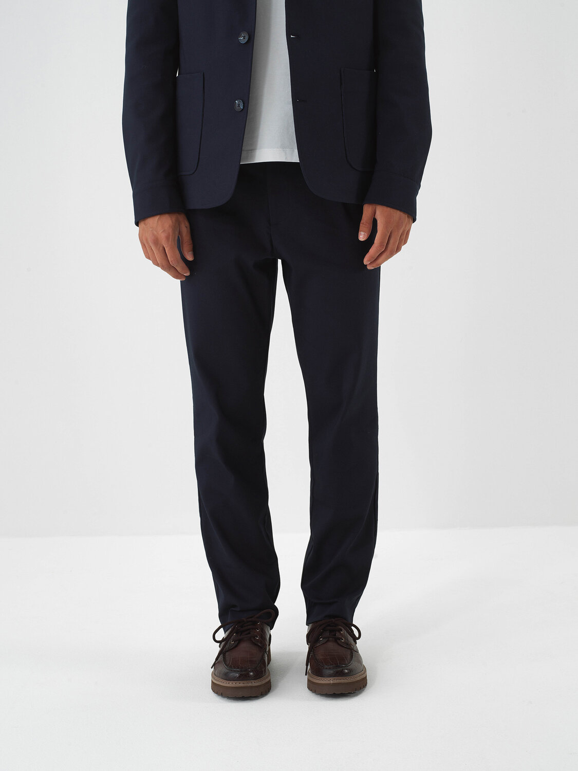 Lacivert Pamuk Dokulu Regular Fit Pantolon - Xint