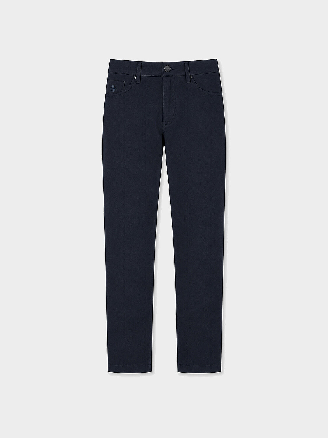 Lacivert Pamuk Dokulu Regular Fit Pantolon - 1