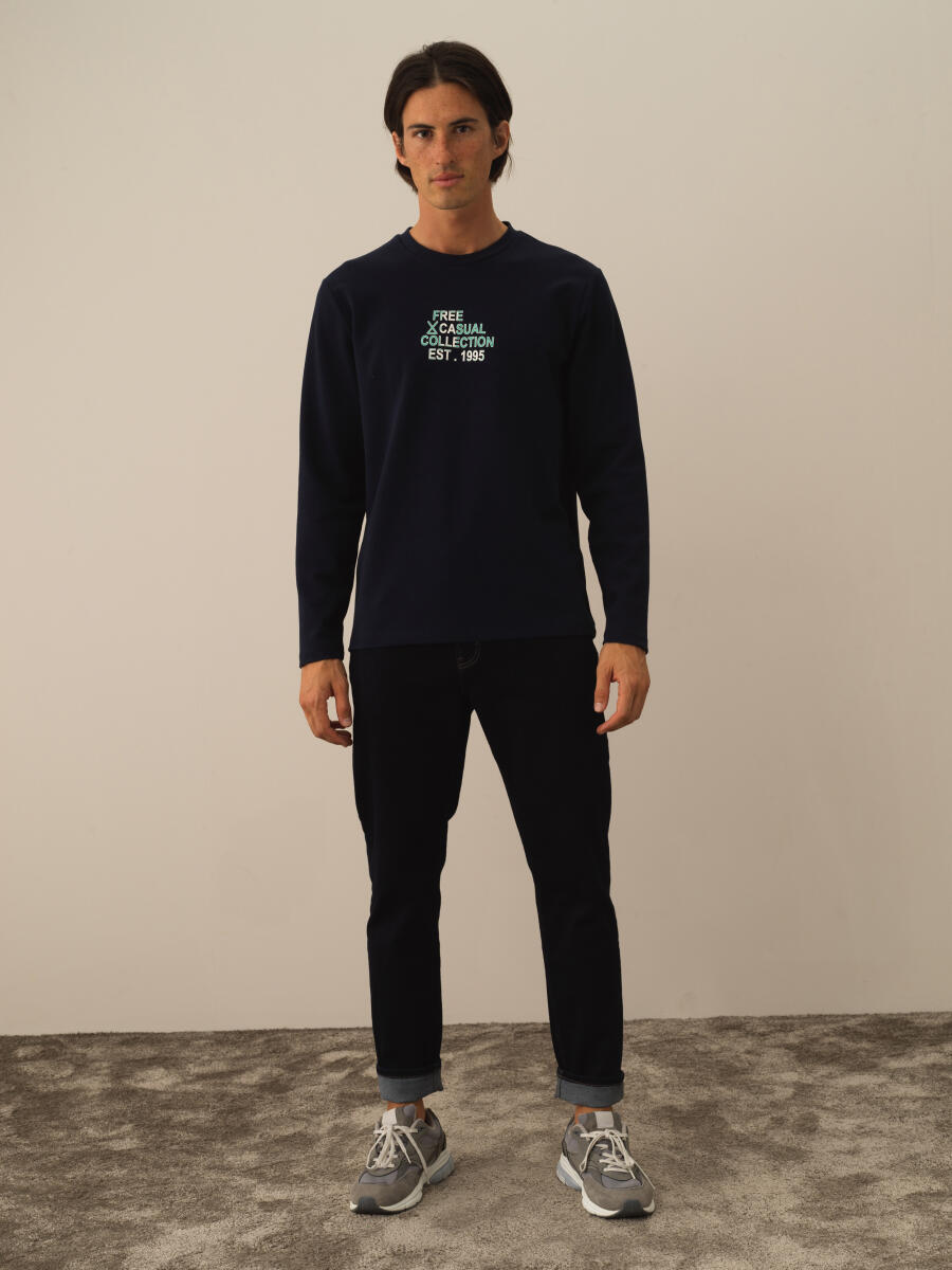 Lacivert Slim Fit Pamuklu Denim Pantolon - 2