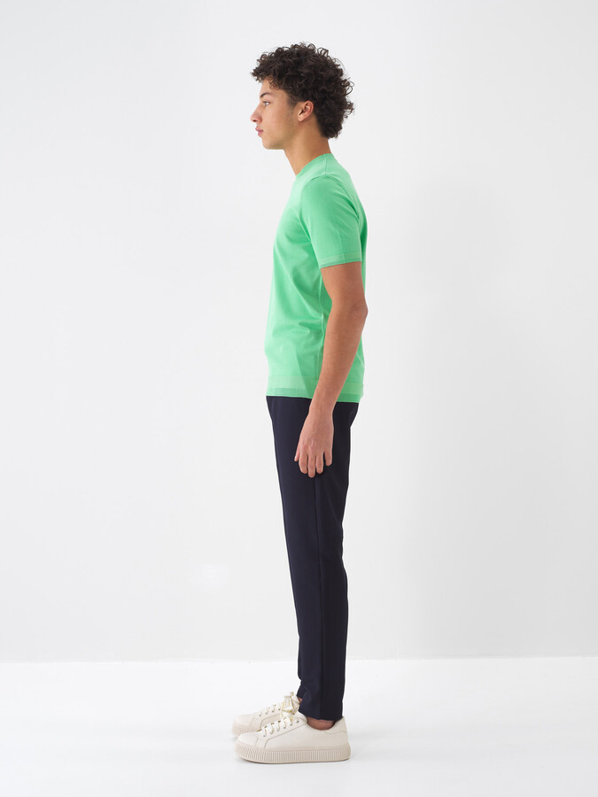 Lacivert Doğal Dökümlü Slim Fit Pantolon (5)