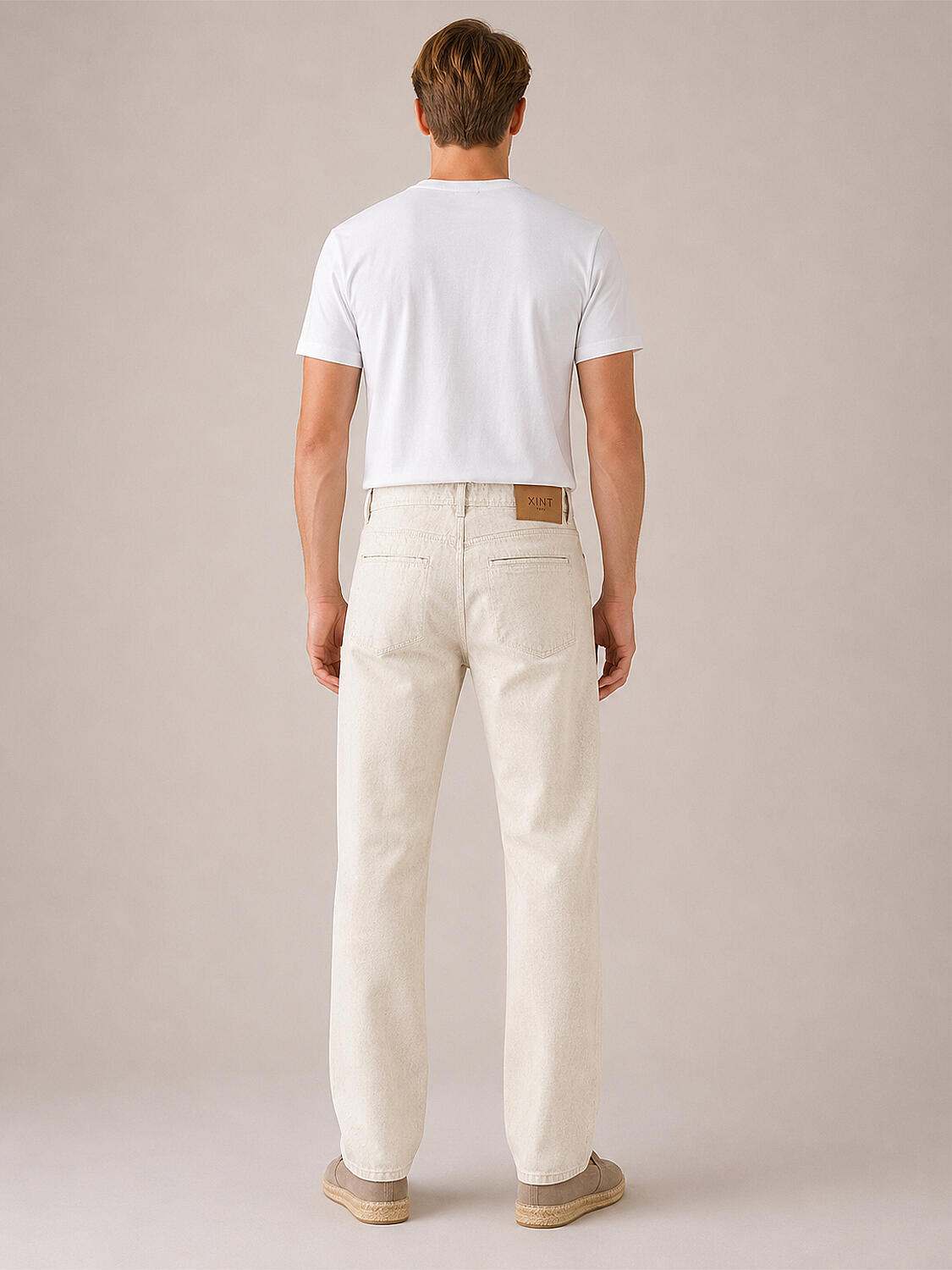 Naturel Keten Karışımlı Regular Fit Pantolon - 4