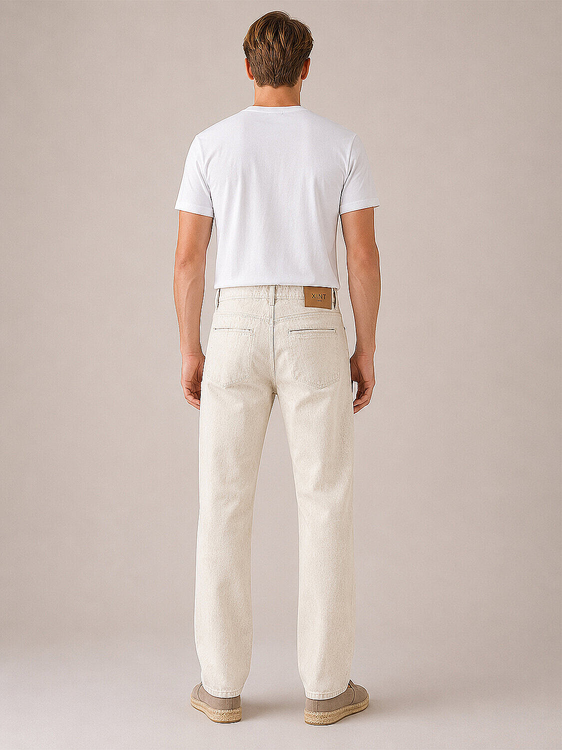 Naturel Keten Karışımlı Regular Fit Pantolon (4)