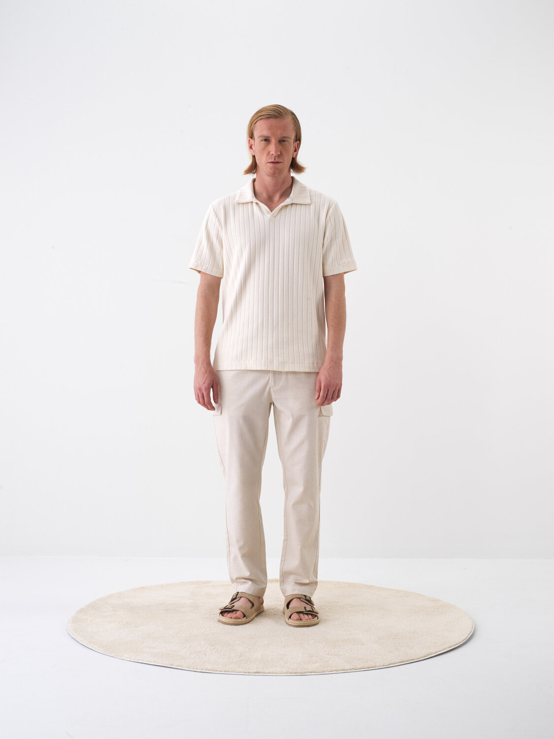 Naturel Keten Karışımlı Regular Fit Pantolon (1)