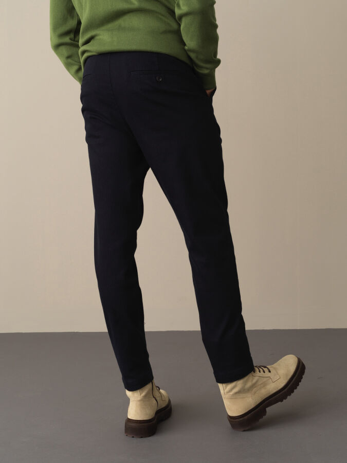 Lacivert Regular Fit Pamuklu Pantolon - 3