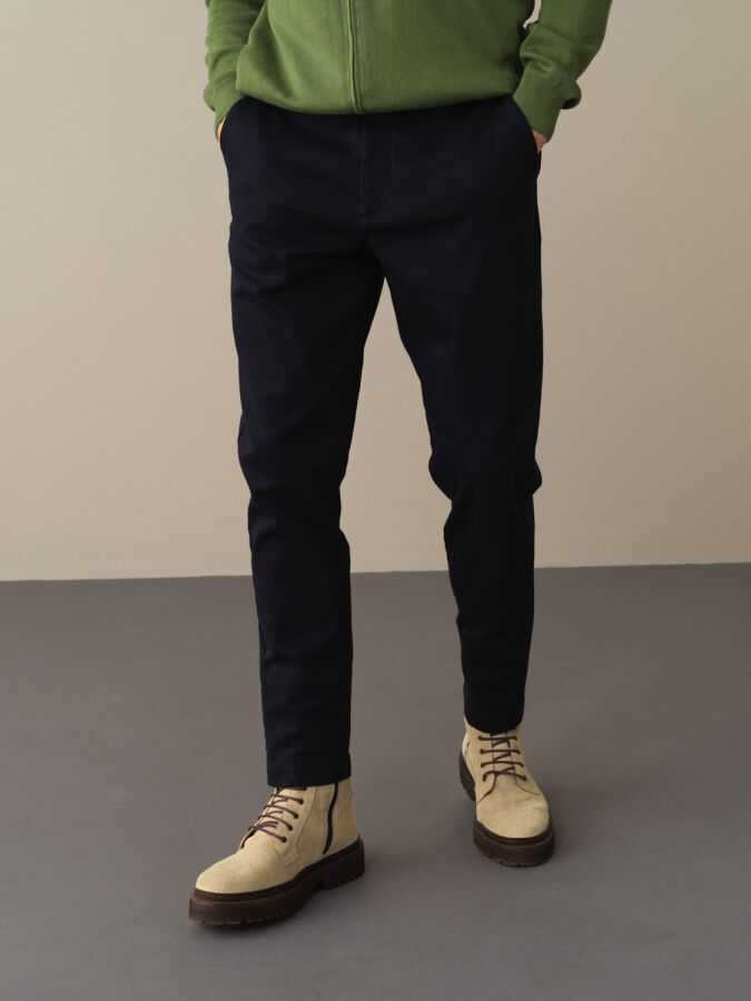 Lacivert Regular Fit Pamuklu Pantolon - 1