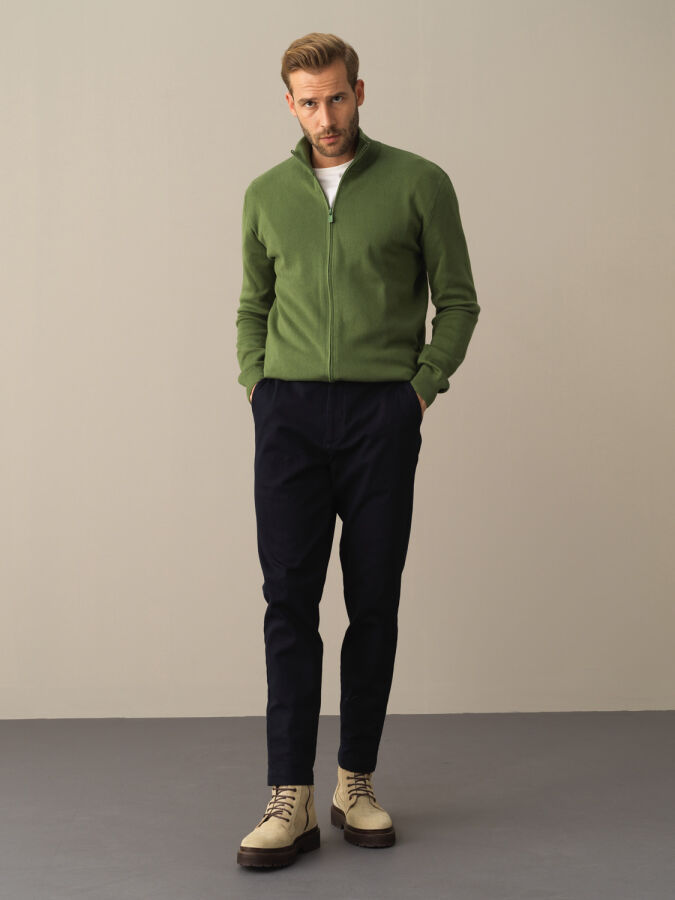 Lacivert Regular Fit Pamuklu Pantolon - 2