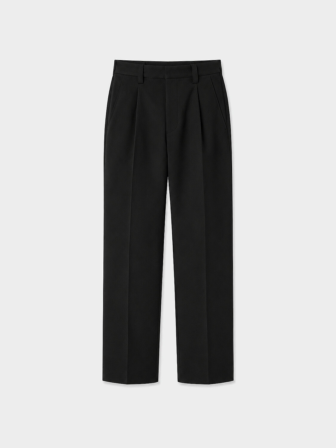 Siyah Esnek Dokulu Regular Fit Pantolon