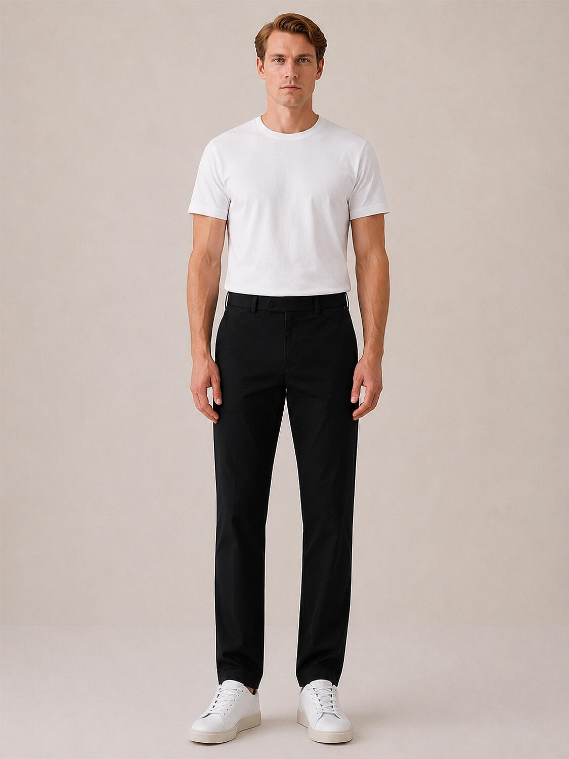 Siyah Formunu Koruyan Regular Fit Pantolon - 1