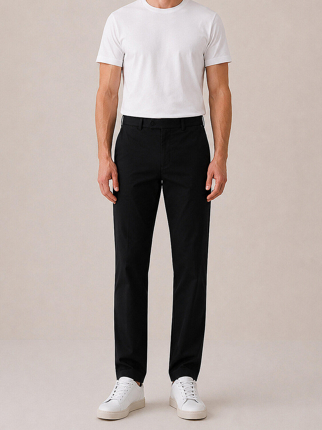 Siyah Formunu Koruyan Regular Fit Pantolon - 1