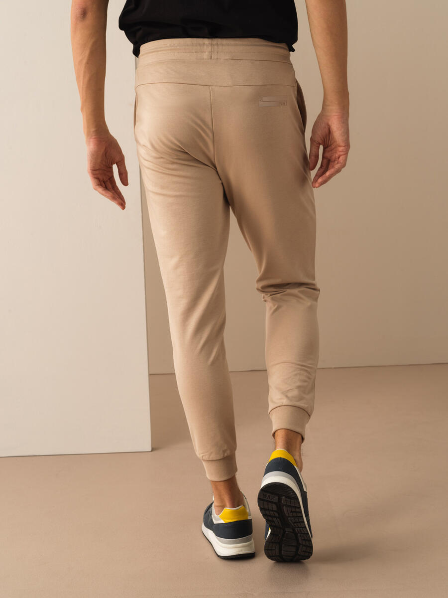 Taş Rengi Pamuk Dokulu Slim Fit Pantolon - 3