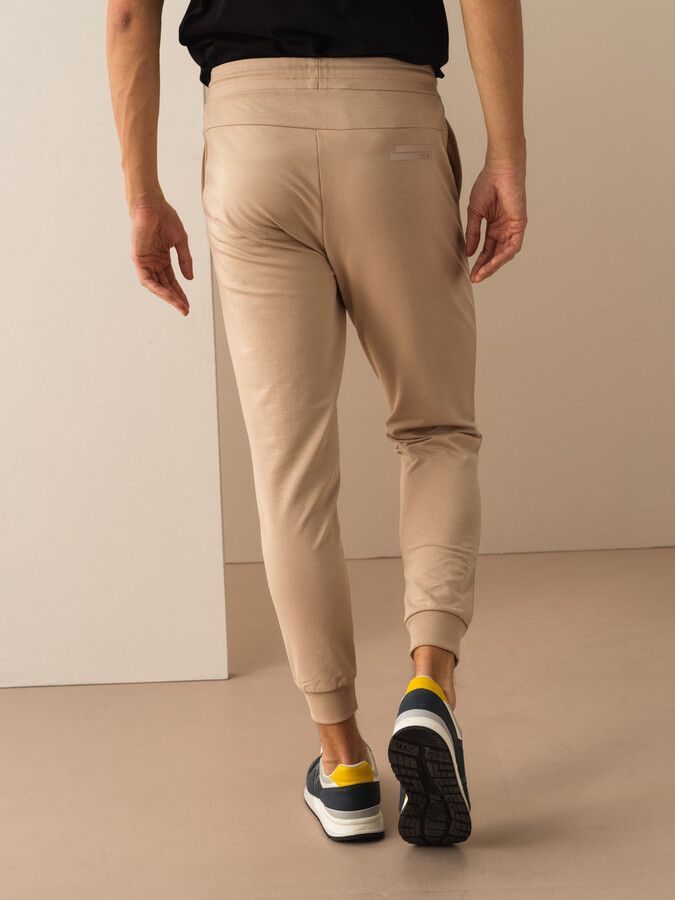 Taş Rengi Pamuk Dokulu Slim Fit Pantolon (3)