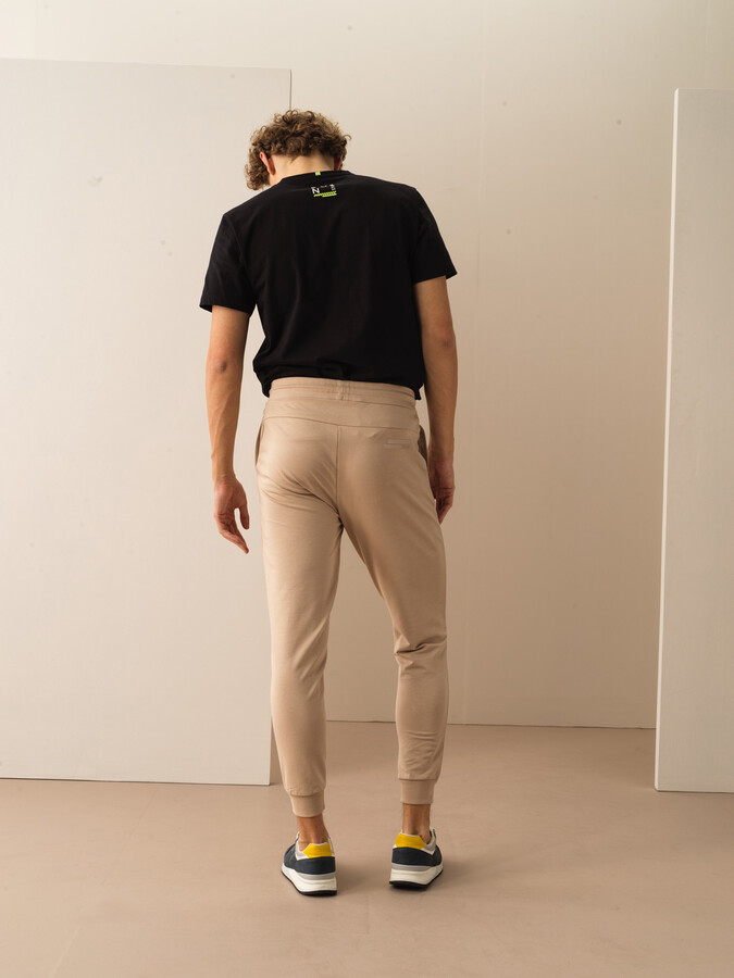 Taş Rengi Pamuk Dokulu Slim Fit Pantolon (4)