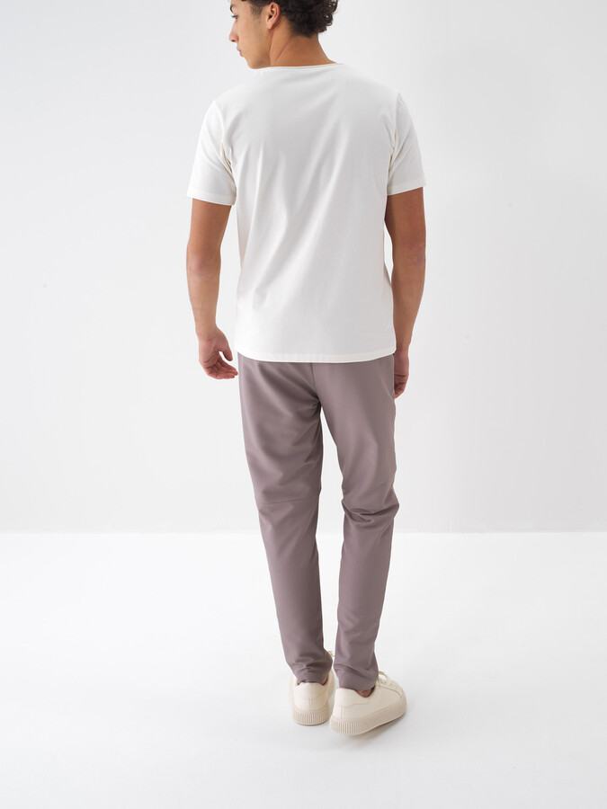 Taş Rengi Doğal Dökümlü Slim Fit Pantolon (5)