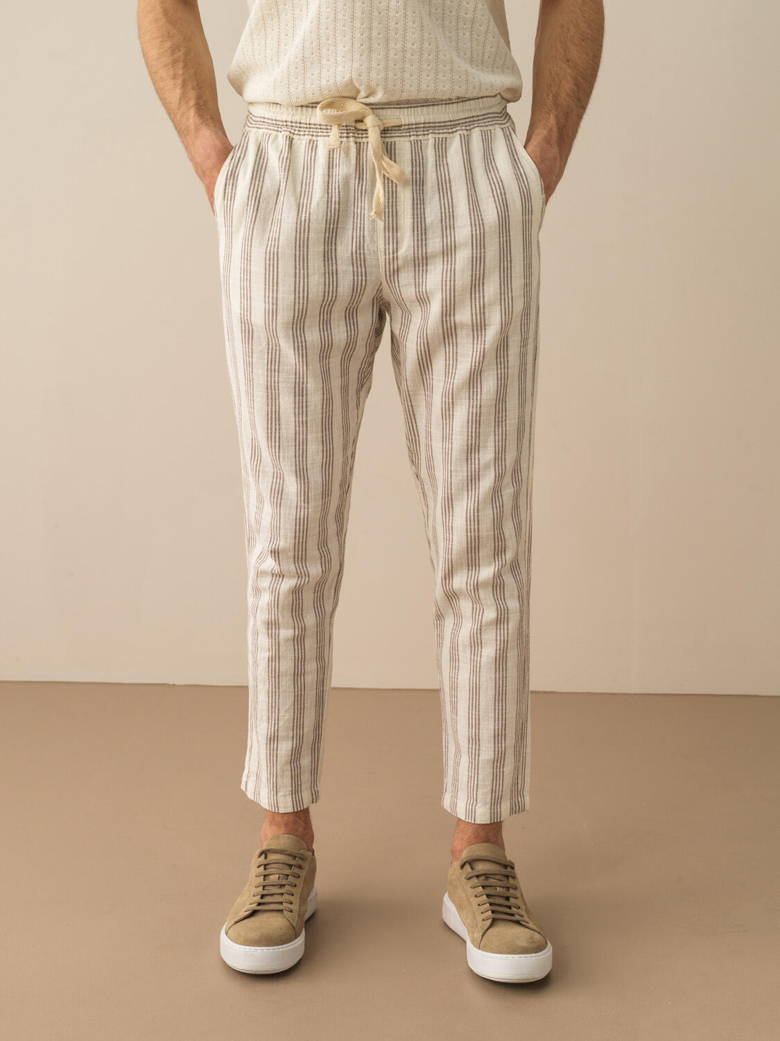 Vizon Pamuk Dokulu Regular Fit Pantolon