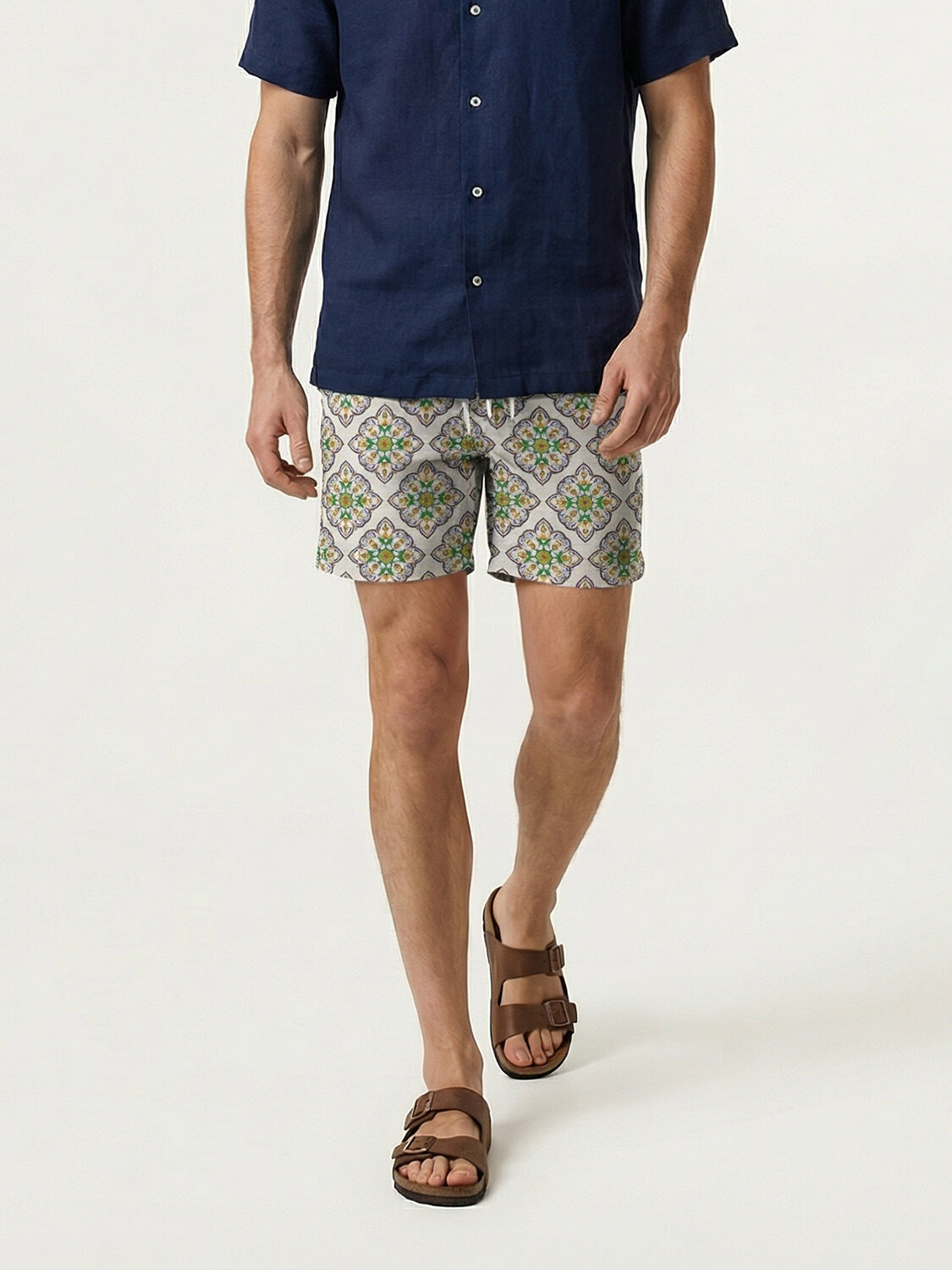 Beyaz Formunu Koruyan Regular Fit Şort