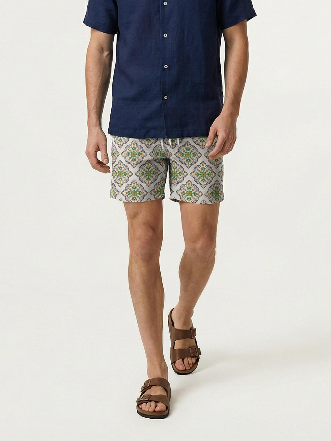 Beyaz Formunu Koruyan Regular Fit Şort - 1