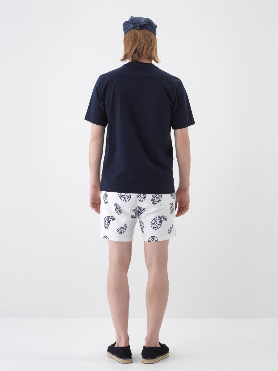 Beyaz Formunu Koruyan Regular Fit Şort - 5