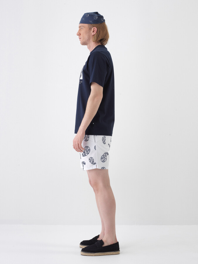 Beyaz Formunu Koruyan Regular Fit Şort - 3