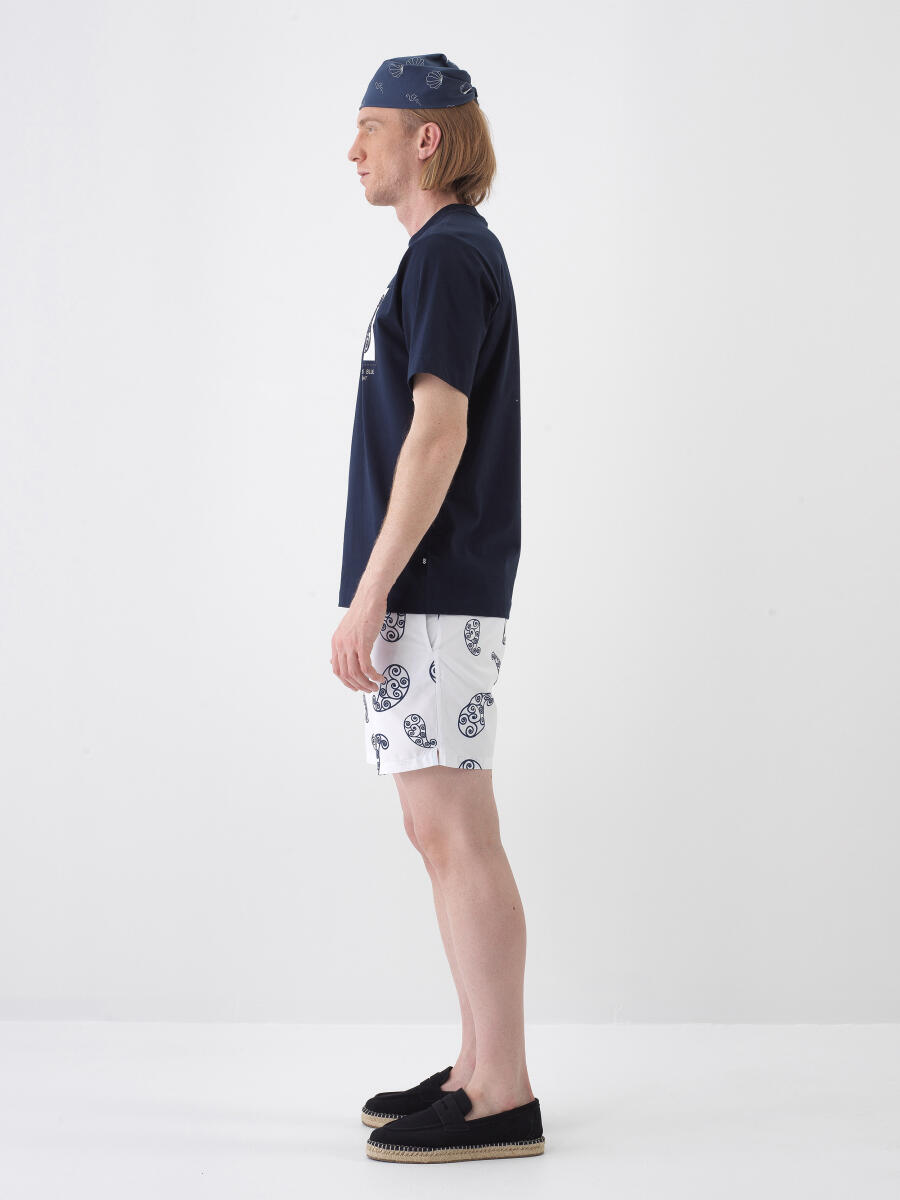 Beyaz Formunu Koruyan Regular Fit Şort - 3