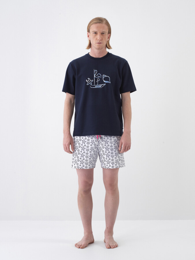 Beyaz Formunu Koruyan Regular Fit Şort (1)