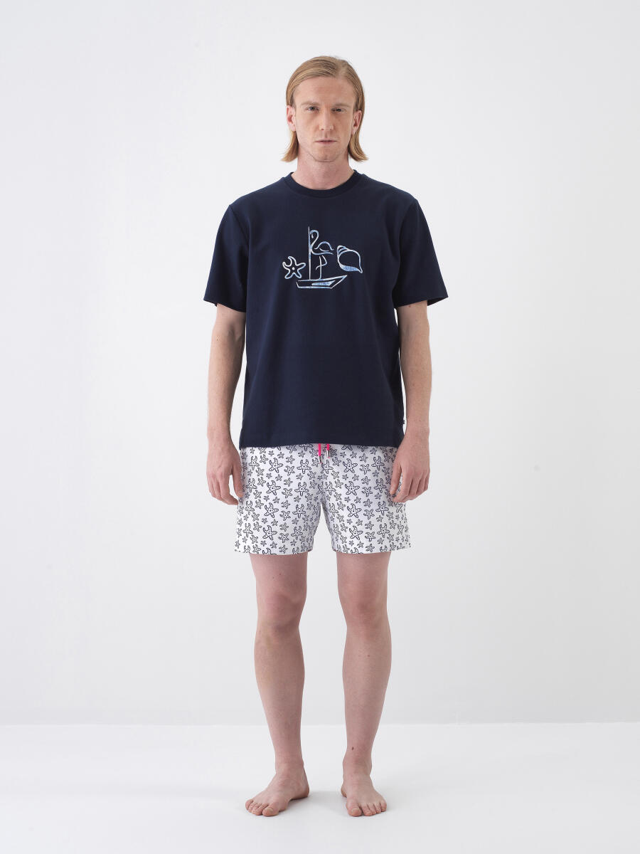 Beyaz Formunu Koruyan Regular Fit Şort - 2