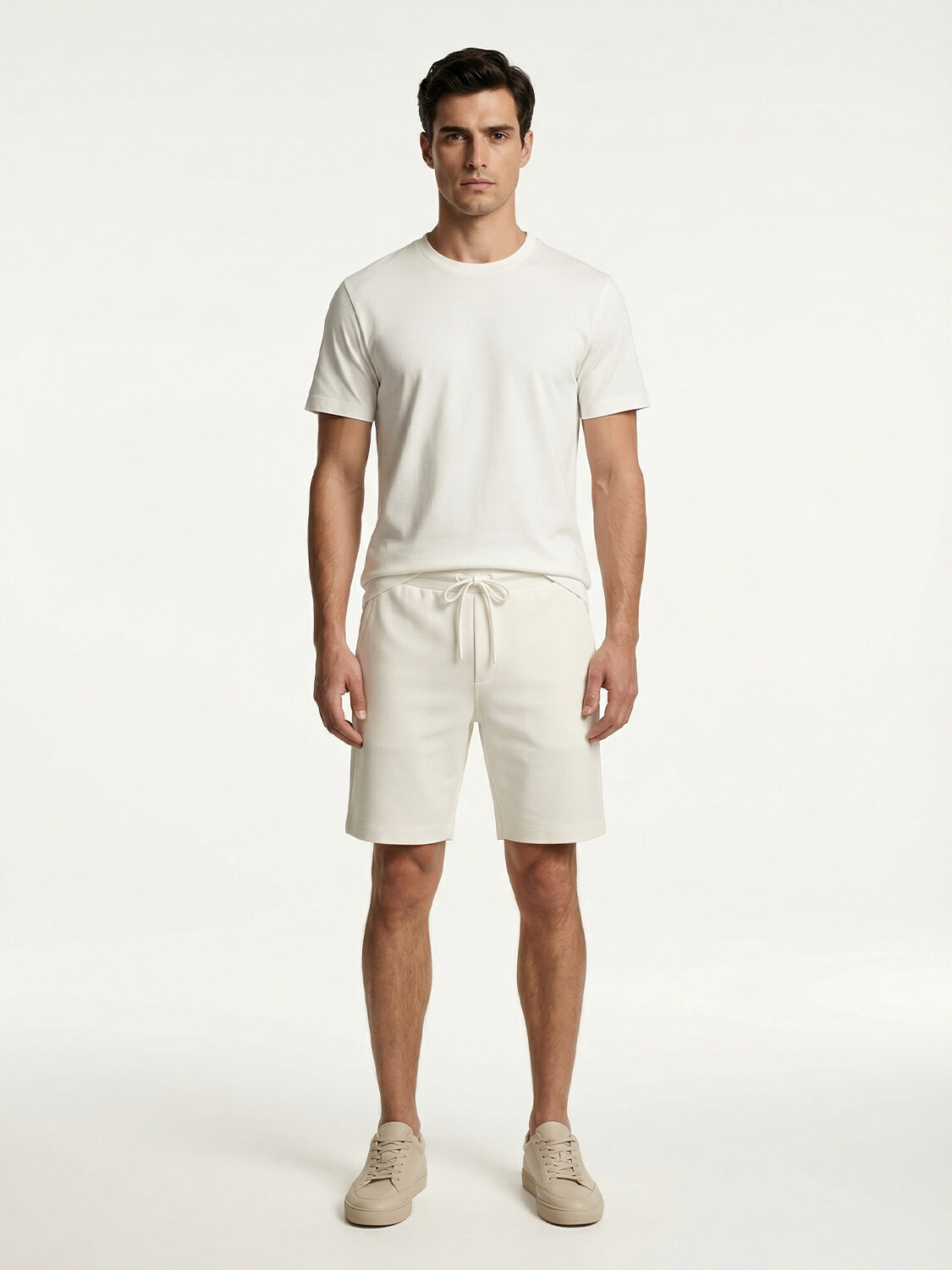 Ekru Doğal Akışlı Regular Fit Şort - 3