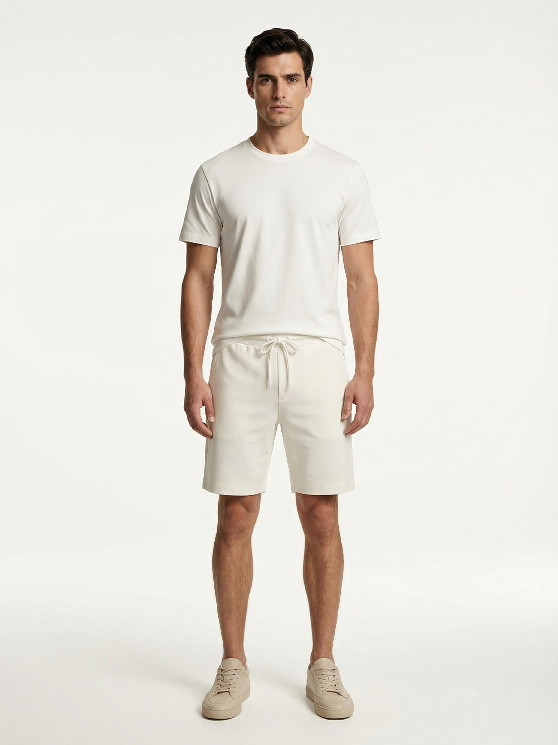 Ekru Doğal Akışlı Regular Fit Şort - 3