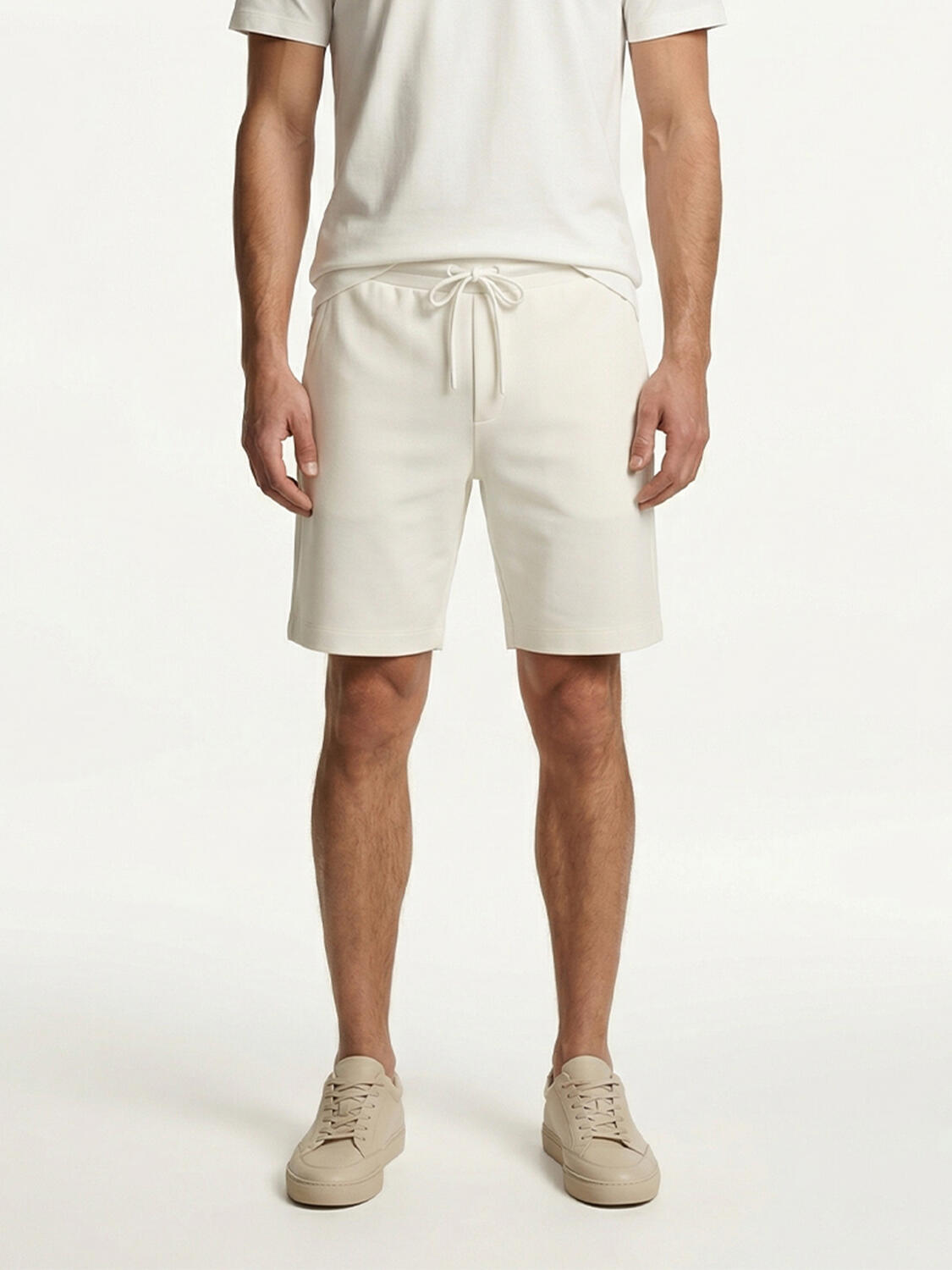 Ekru Doğal Akışlı Regular Fit Şort - 1