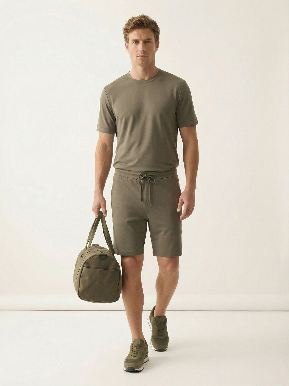 Haki Doğal Akışlı Regular Fit Şort - 2