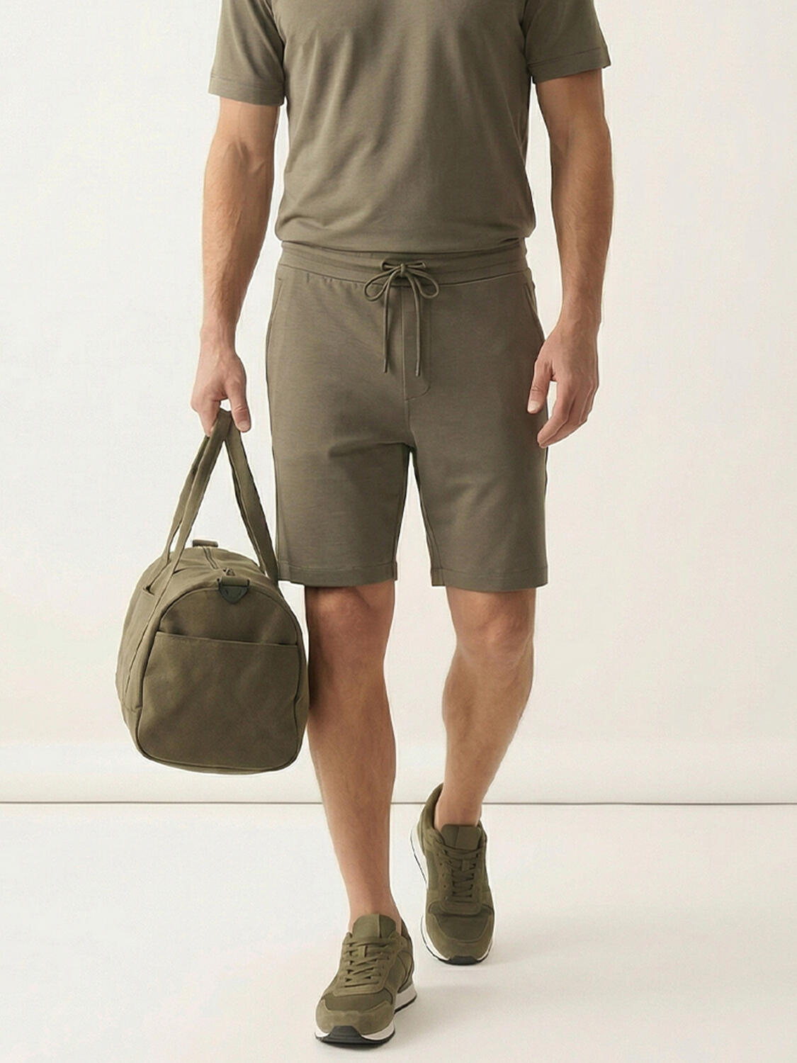 Haki Doğal Akışlı Regular Fit Şort - 1