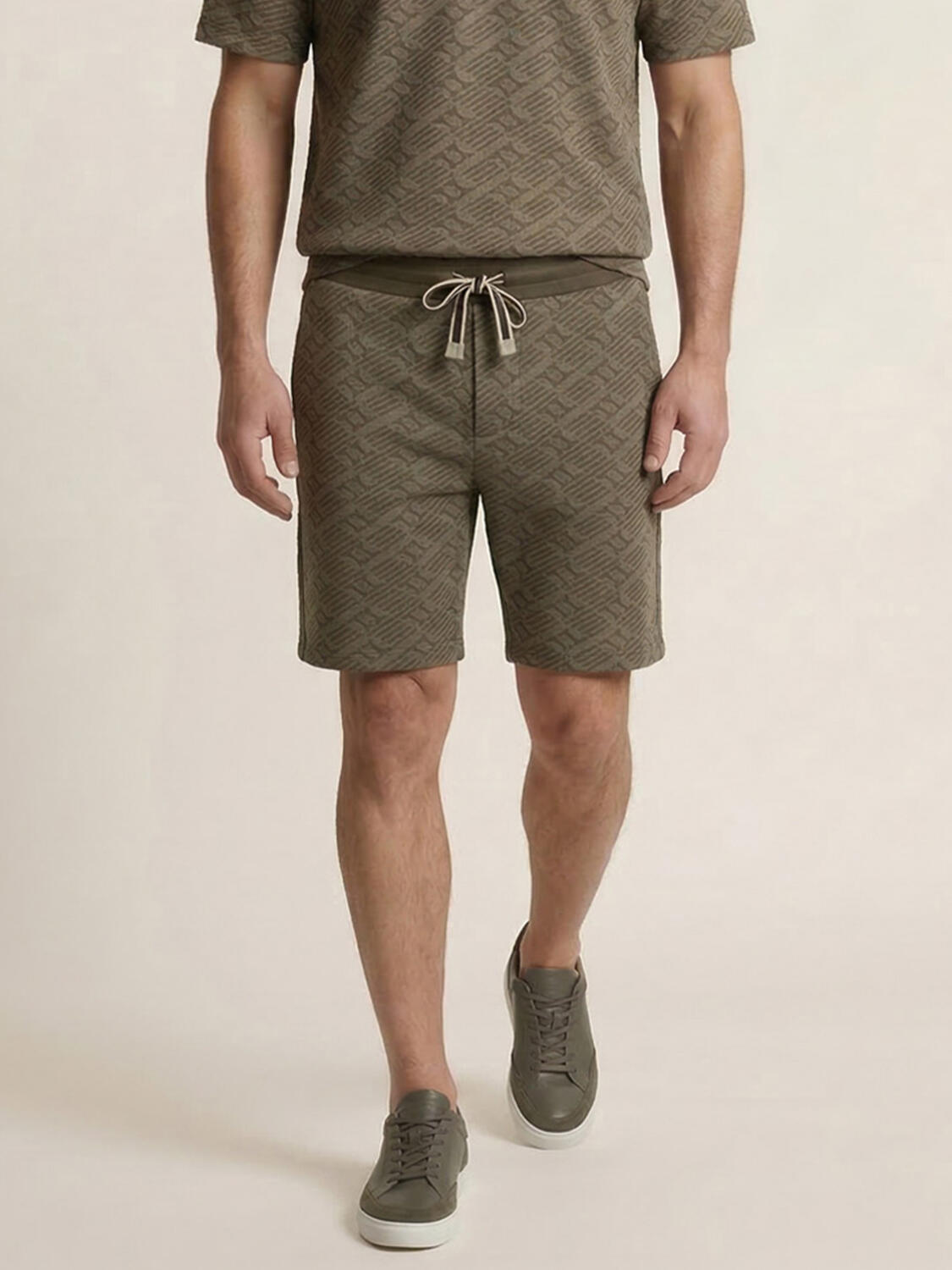Haki Doğal Dökümlü Regular Fit Şort - 1